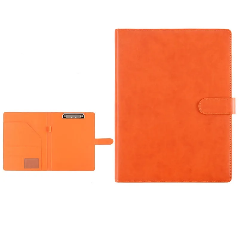 a4 business leather folder logo custom