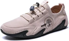 Asifn Men's Casual Loafers Slip On Boat Shoes Comfort Driving Outdoor Work Office Dress Sneakers Leather Lace up Mocassins