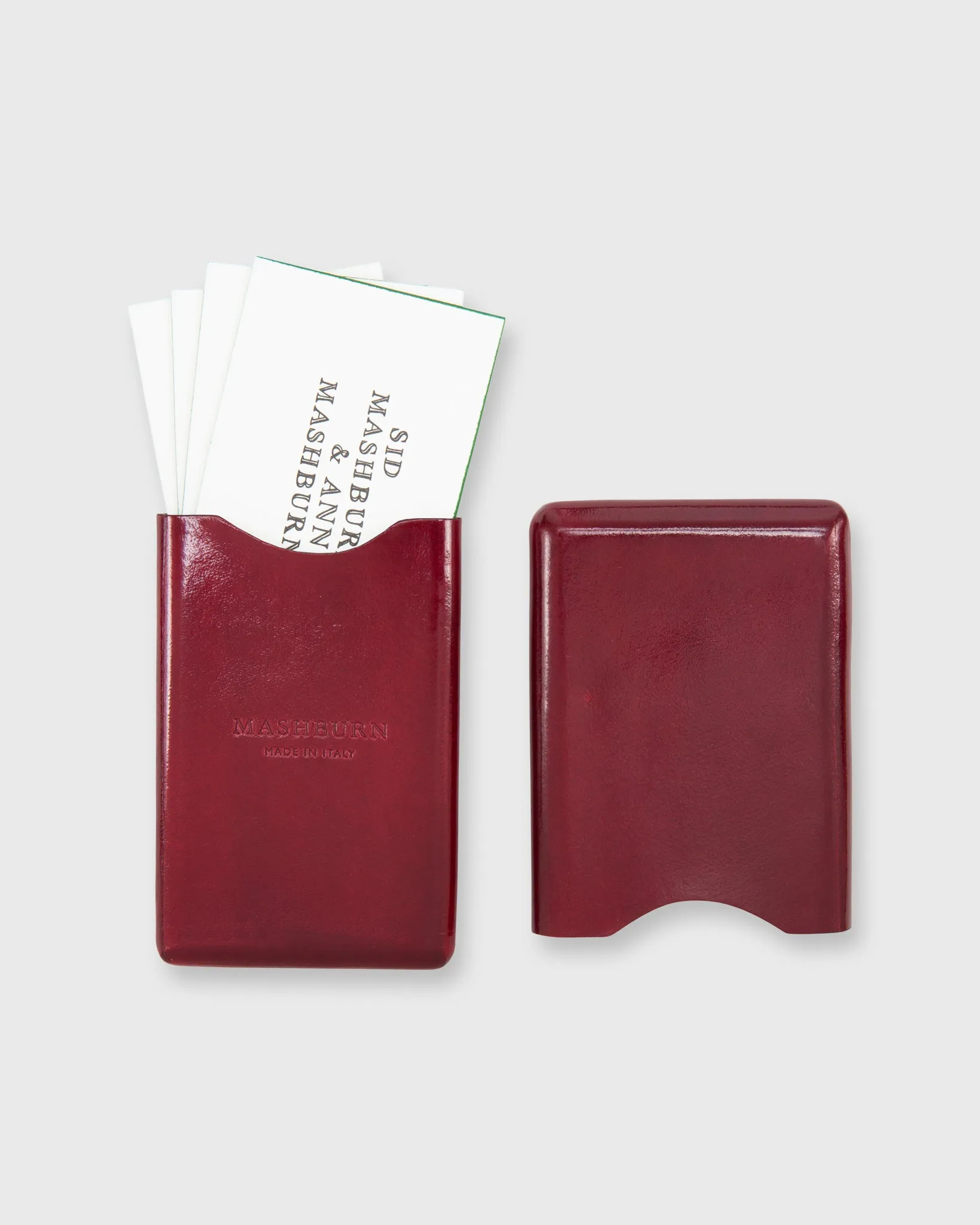 Card Case in Dark Red Leather