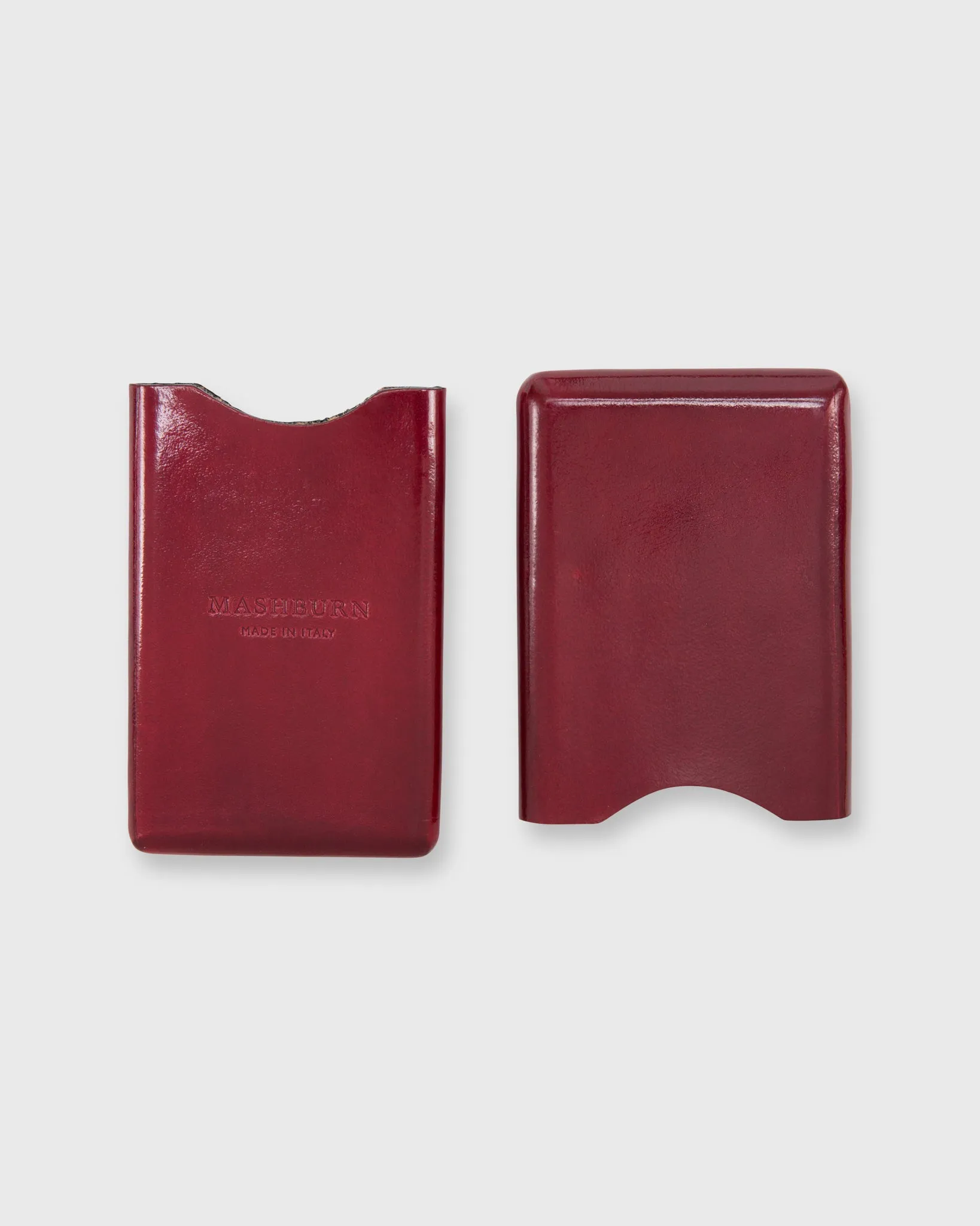 Card Case in Dark Red Leather