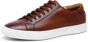 Classic Sneakers Leather Casual Dress Sneakers Breathable Lace-up Oxford Fashion Sneaker for Men