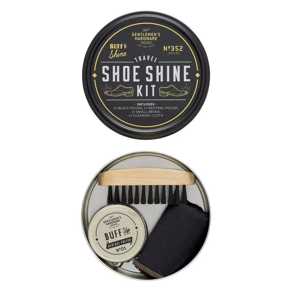 Gentlemens Hardware Travel Shoe Shine Tin
