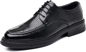 Men Dress Shoes Men's Breathable Leather Wingtip Brogue Oxfords Shoes Classic Lace Up Formal Tuxedo Derby Shoes for Men