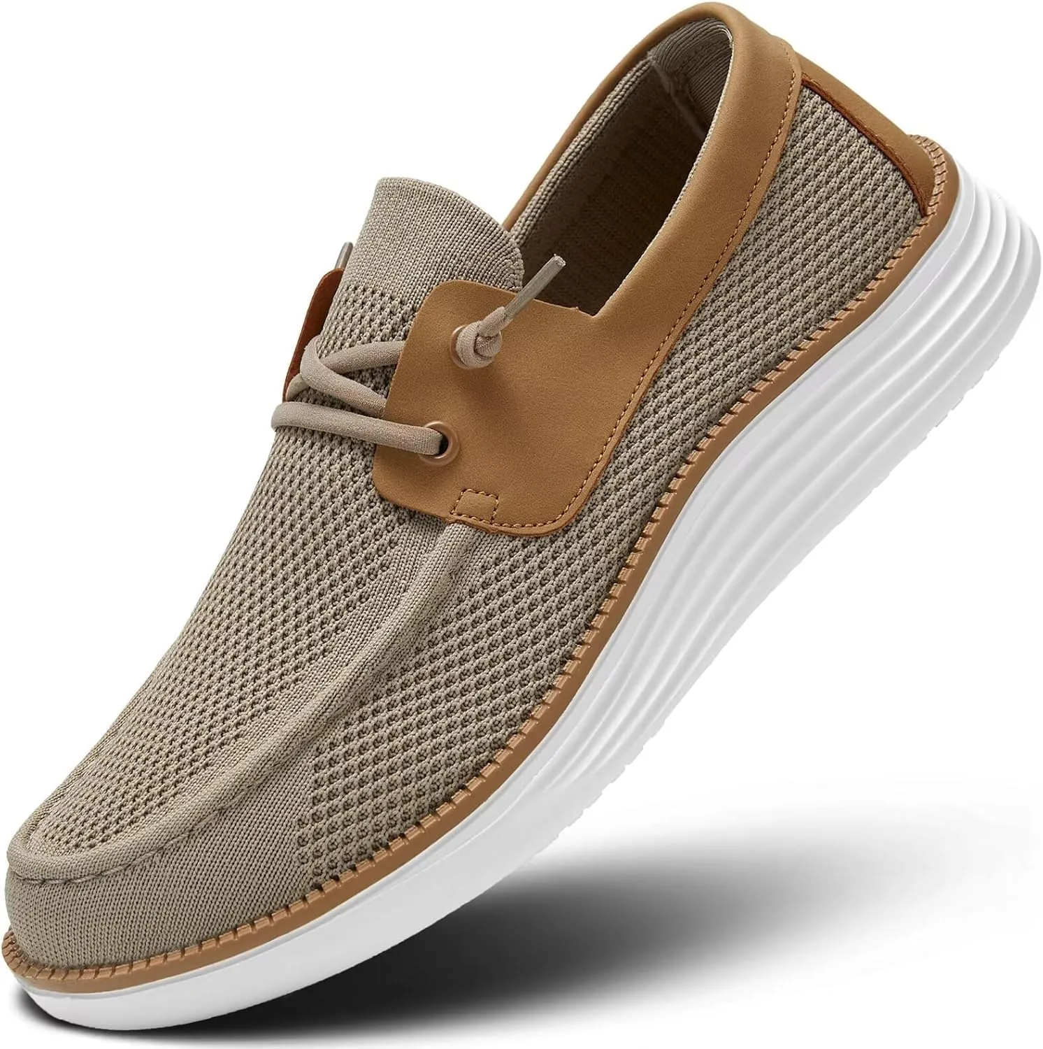 Mens Boat Shoes Casual Loafers Slip On Walking Dress Sneakers Mesh Business Oxfords Work Lightweight Soft Sole