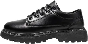 Men's Brogue Oxfords Shoes Fashion Classic Round-Toe Lace Up Low Top Leather Dress Shoes Breathable Lace Up Shoes for Business Office Wear
