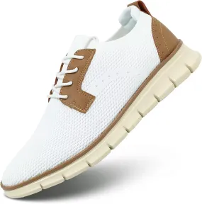 Mens Casual Oxfords Walking Shoes Fashion Mesh Dress Business Sneakers Work Comfortable Lightweight Soft Sole