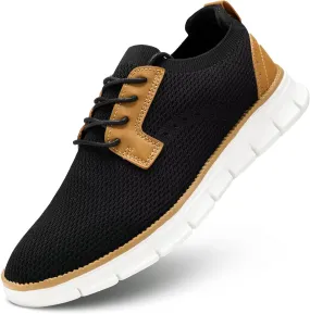 Mens Casual Oxfords Walking Shoes Fashion Mesh Dress Business Sneakers Work Comfortable Lightweight Soft Sole