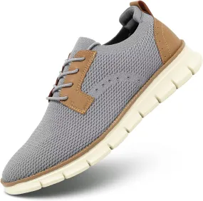 Mens Casual Oxfords Walking Shoes Fashion Mesh Dress Business Sneakers Work Comfortable Lightweight Soft Sole
