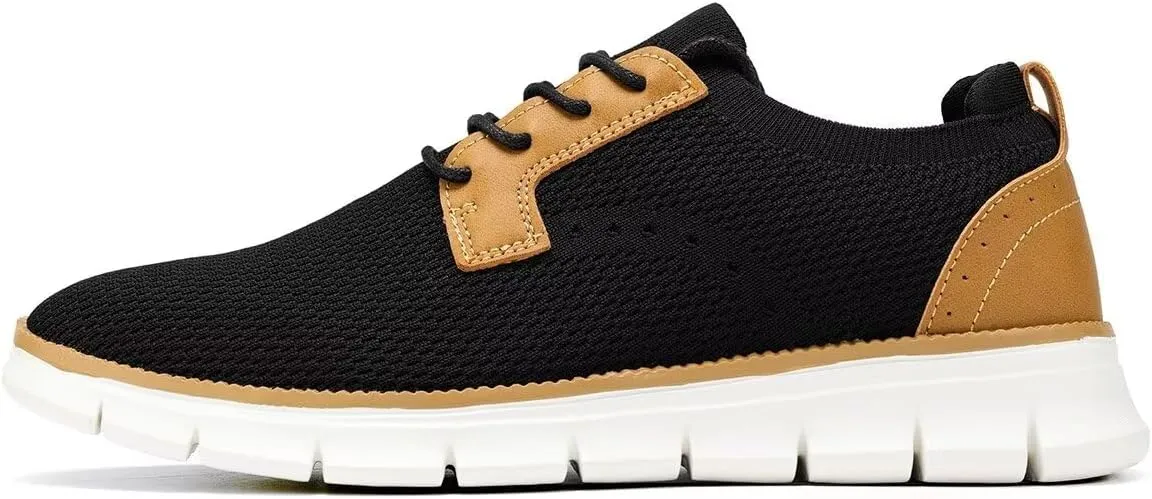 Mens Casual Oxfords Walking Shoes Fashion Mesh Dress Business Sneakers Work Comfortable Lightweight Soft Sole