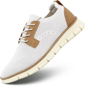 Mens Casual Oxfords Walking Shoes Fashion Mesh Dress Business Sneakers Work Comfortable Lightweight Soft Sole