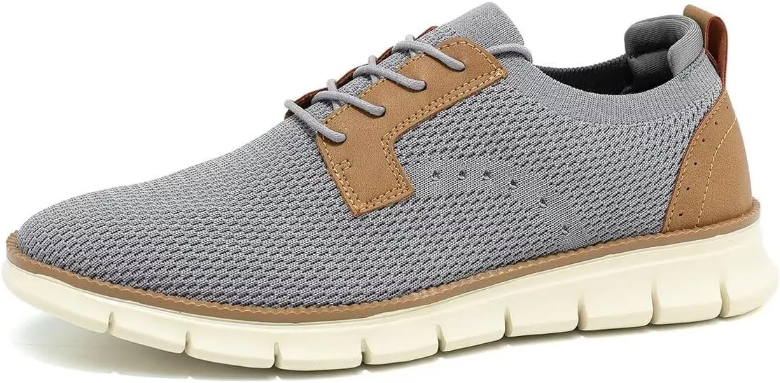 Mens Casual Oxfords Walking Shoes Fashion Mesh Dress Business Sneakers Work Comfortable Lightweight Soft Sole