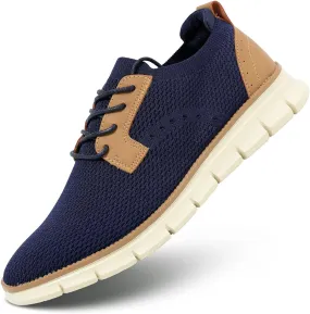 Mens Casual Oxfords Walking Shoes Fashion Mesh Dress Business Sneakers Work Comfortable Lightweight Soft Sole
