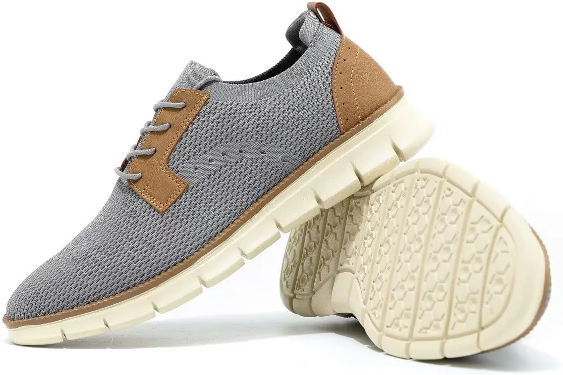 Mens Casual Oxfords Walking Shoes Fashion Mesh Dress Business Sneakers Work Comfortable Lightweight Soft Sole