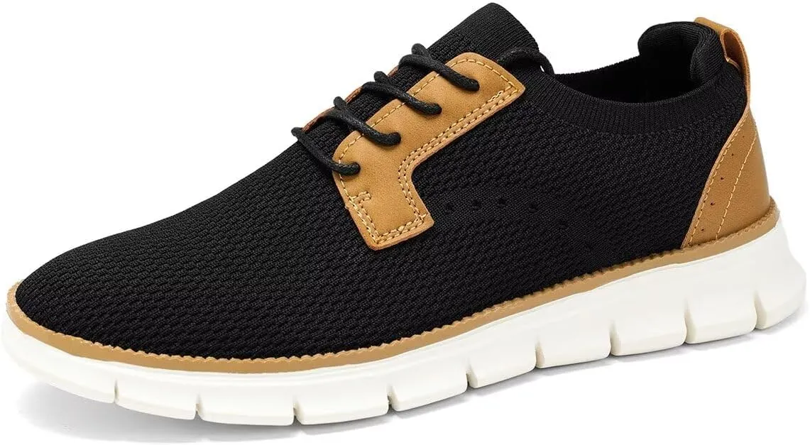 Mens Casual Oxfords Walking Shoes Fashion Mesh Dress Business Sneakers Work Comfortable Lightweight Soft Sole