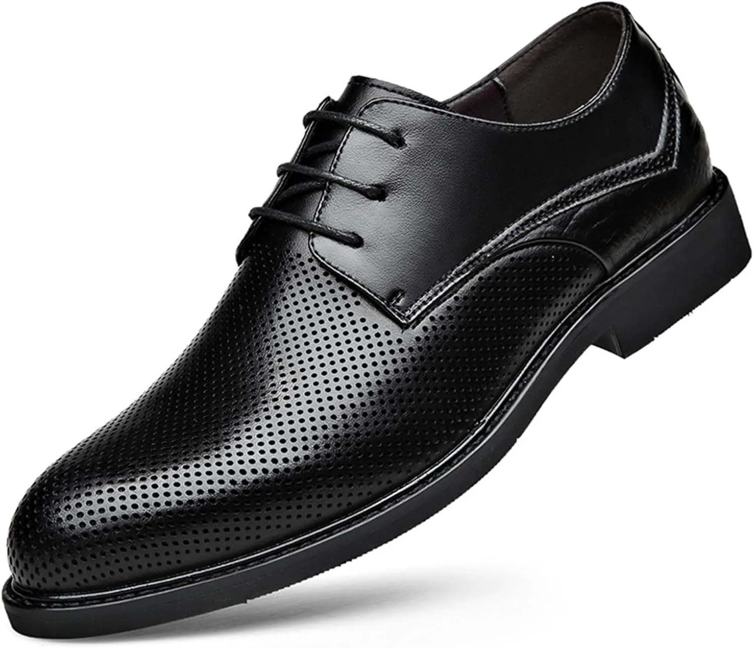 Men's Dress Shoes Formal Business Casual Oxford Shoes Men Breathable Leather Wingtip Brogue Derby Shoes for Men