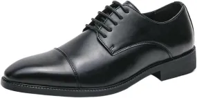 Men's Dress Shoes Leather Shoes Formal Business Oxford New Shoes Prom Wedding Brogue Wingtip Retro Dress Shoes