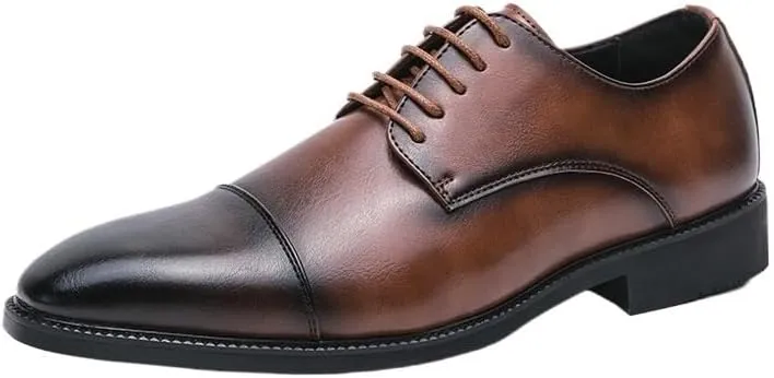 Men's Dress Shoes Leather Shoes Formal Business Oxford New Shoes Prom Wedding Brogue Wingtip Retro Dress Shoes