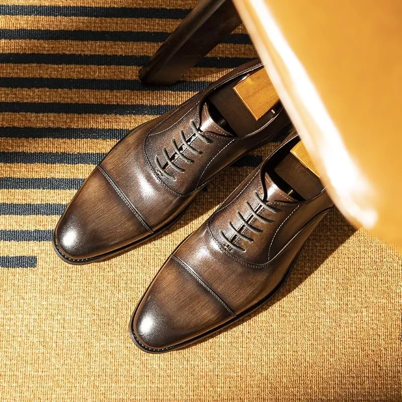 Men's Dress Shoes Men Classic Lace-up Formal Oxfords Casual Business Derby Shoes for Men