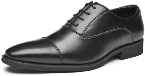 Men's Genuine Leather Tuxedo Shoes - Formal Derby Style for Weddings, Parties & Business Events