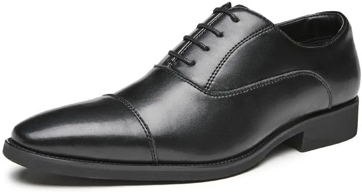 Men's Genuine Leather Tuxedo Shoes - Formal Derby Style for Weddings, Parties & Business Events