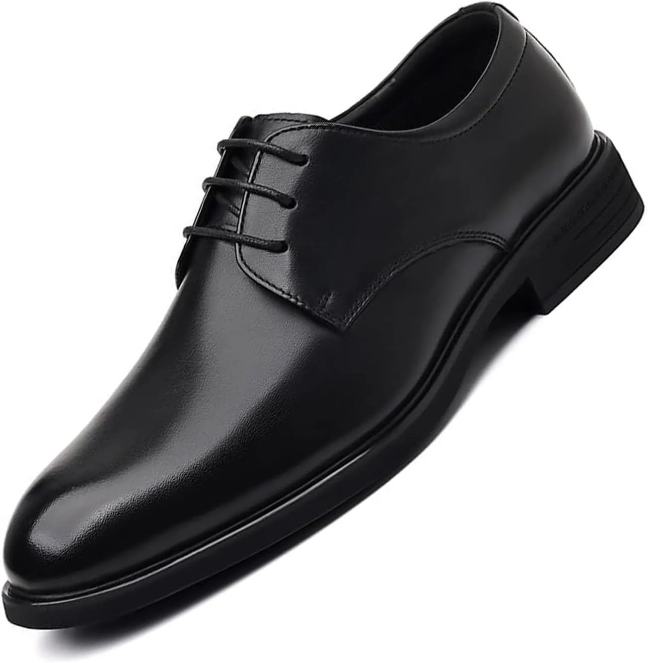 Men's Lightweight Dress Shoes Classic Leather Pointed Toe Non-Slip Softsole Genuine Leather Dress Brogue Tuxedo Oxford Shoes