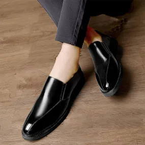 Mens Pointed Toe Leather Oxford Dress Shoes, Summer Lace Up Business Wedding Office Tuxedo Fashion Casual Brogue Formal Comfortable Classic