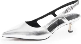 Slingback Kitten Heels for Women, Pointed Closed Toe Heels, Comfortable Women Pumps Low Heel Dress Shoes