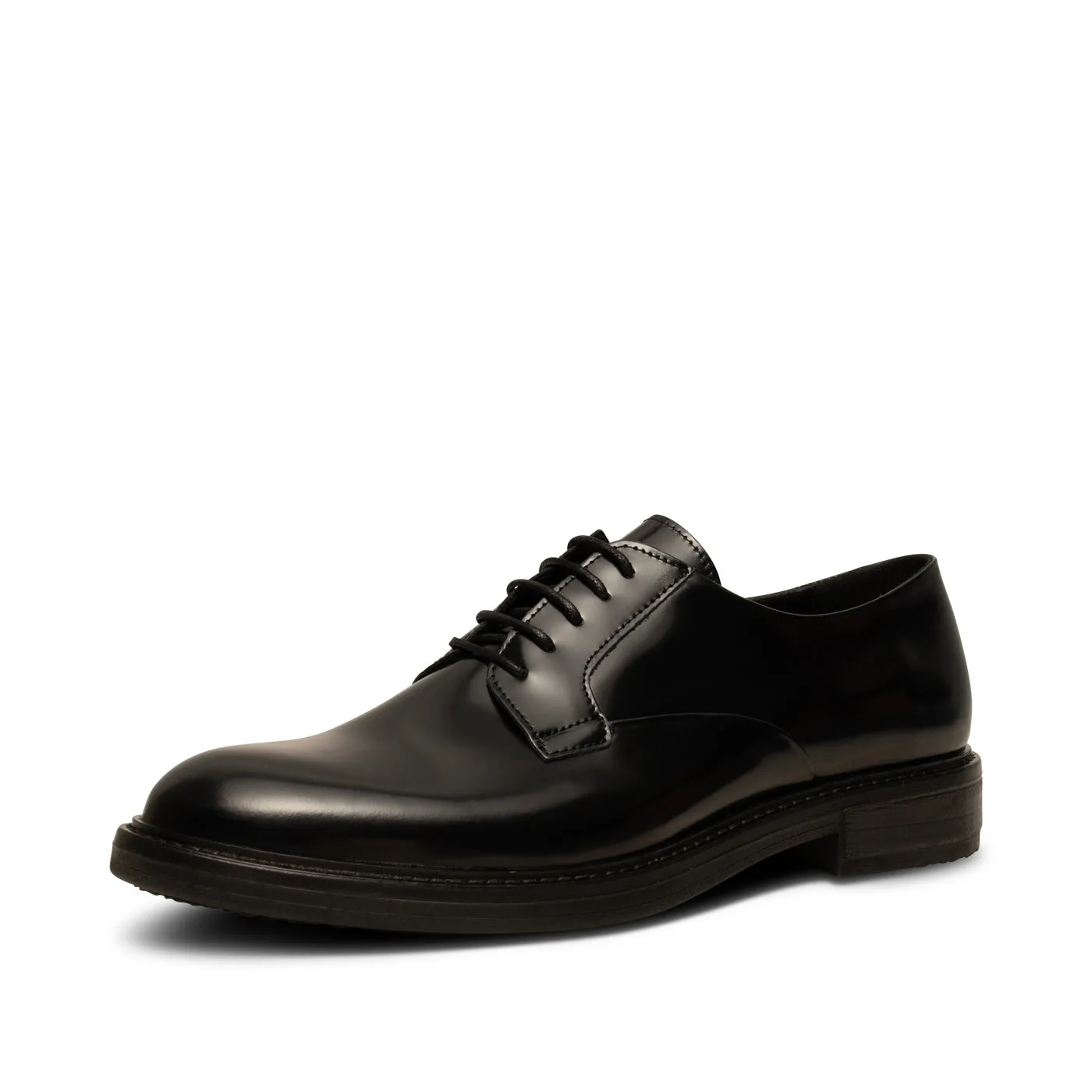Stanley derby polido læder - BLACK
