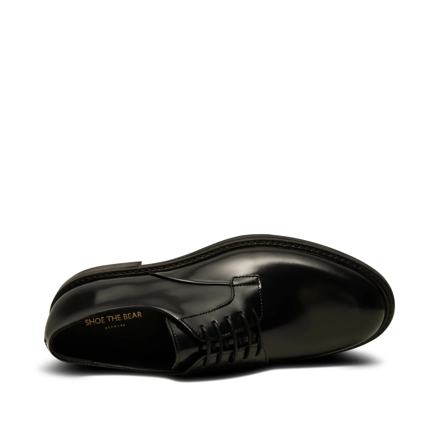 Stanley derby polido læder - BLACK