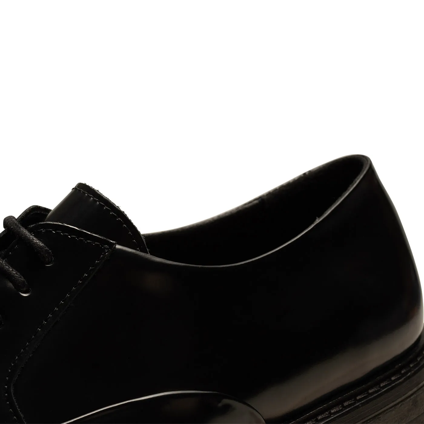 Stanley derby polido læder - BLACK