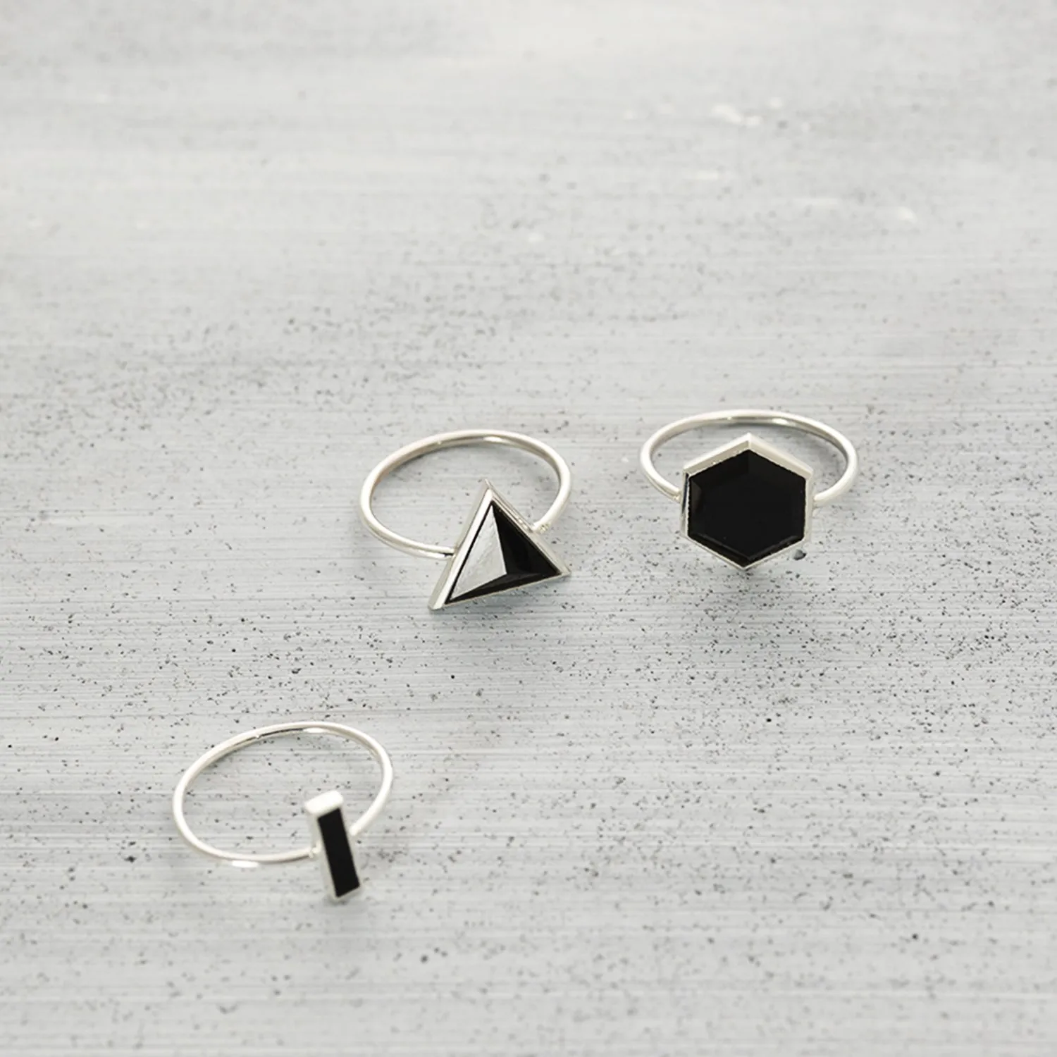 Triangle city onyx Ring