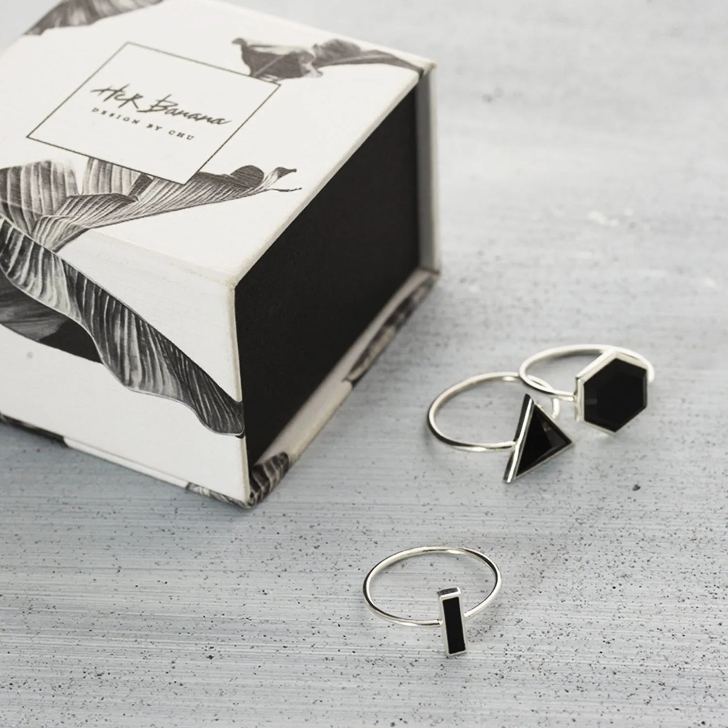 Triangle city onyx Ring
