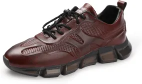 Welford Men’s Fashion Sneaker Classic Leather Casual Shoes Slip On Business Walking Shoes