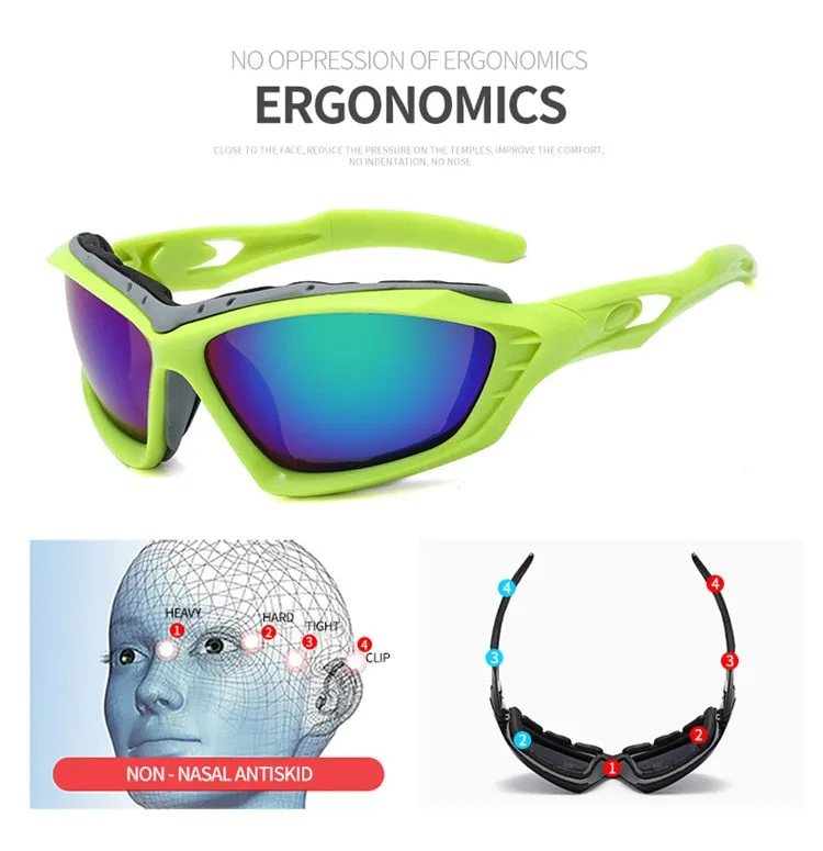 Windproof Anti-UV400 Explosion-proof Outdoor Riding Sunglasses for Unisex