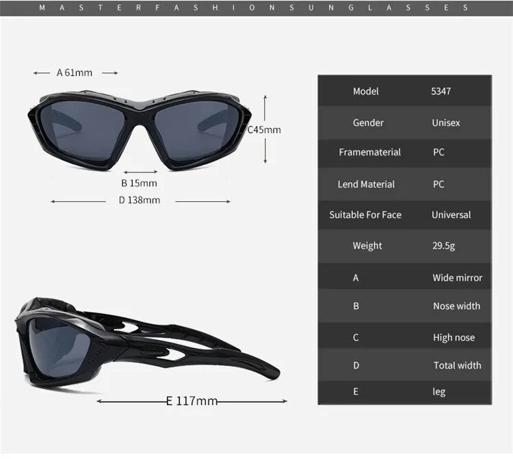 Windproof Anti-UV400 Explosion-proof Outdoor Riding Sunglasses for Unisex