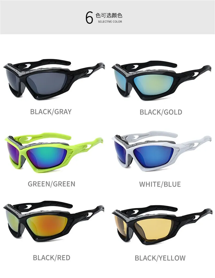 Windproof Anti-UV400 Explosion-proof Outdoor Riding Sunglasses for Unisex